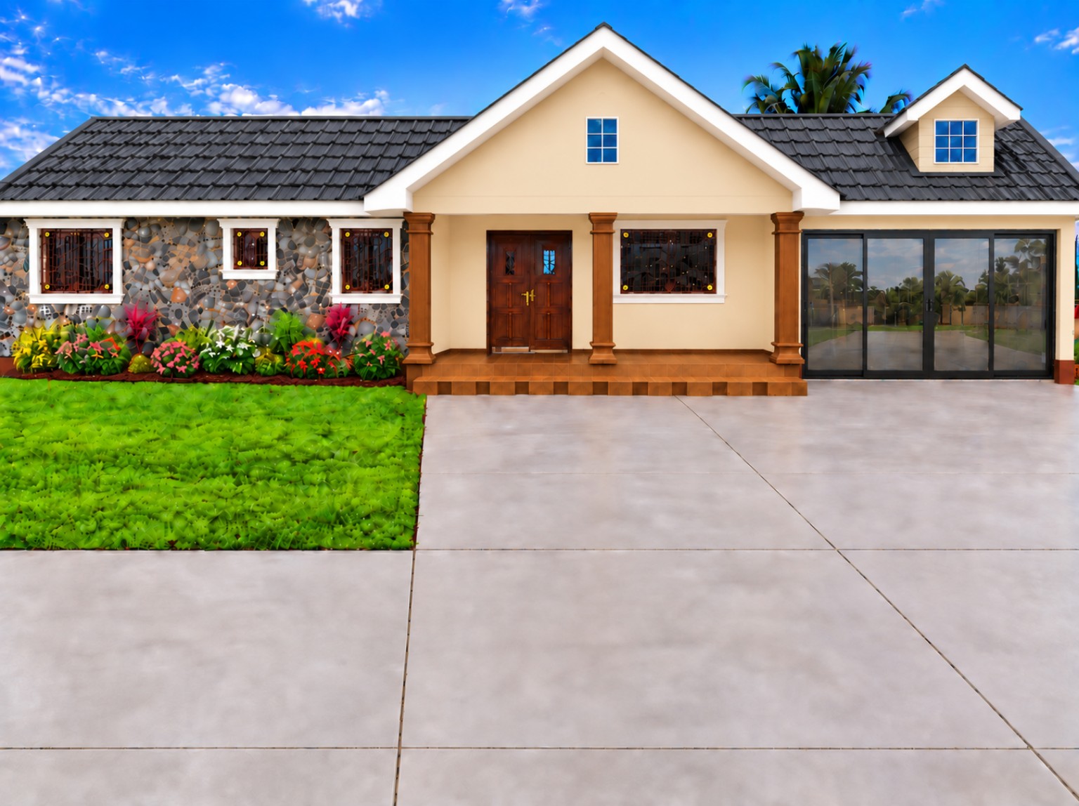 Project rendering of how the CREM Missionary Guesthouse main house will look after completion
